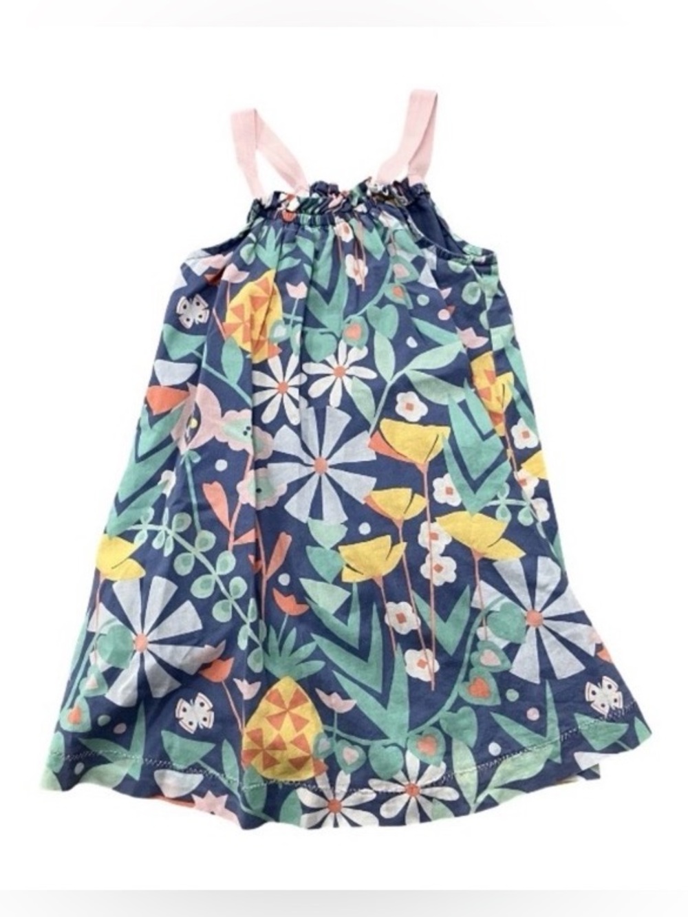 Jack & Milly Girls Sundress Size 3 Floral Pattern Sleeveless Colorful Play Lined